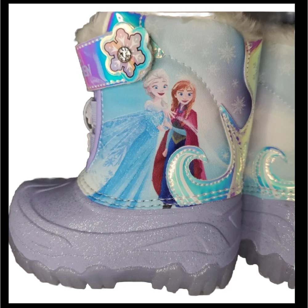 Toddler Girls' Frozen Winter Boots - 6, MultiColored
